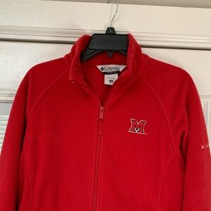 Miami University Redhawks Columbia brand fleece jacket. Women’s size Medium.